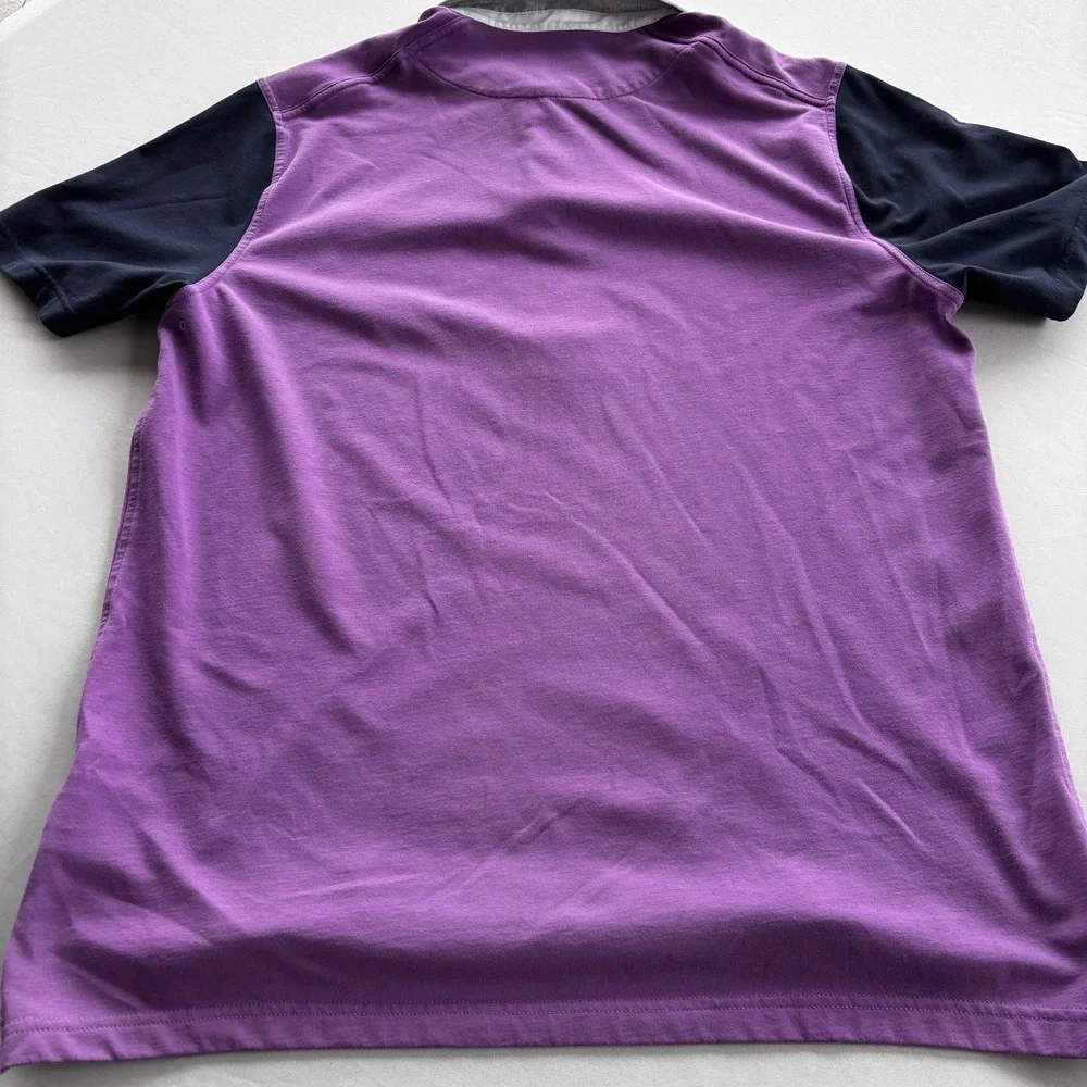Nike Dri-FIT Polo Shirt XL Purple Navy Colorblock Pocket Standard Fit‎